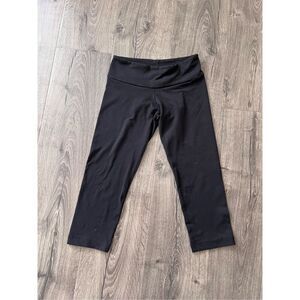 Elisabetta Rogiani Activewear Cropped Leggings Black Low Rise Size Small